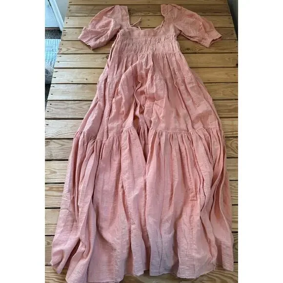 NWT Jonathan Simkhai Wilder Gauzy Cotton Midi Dress Size 2 Women’s Mauve - Picture 3 of 8